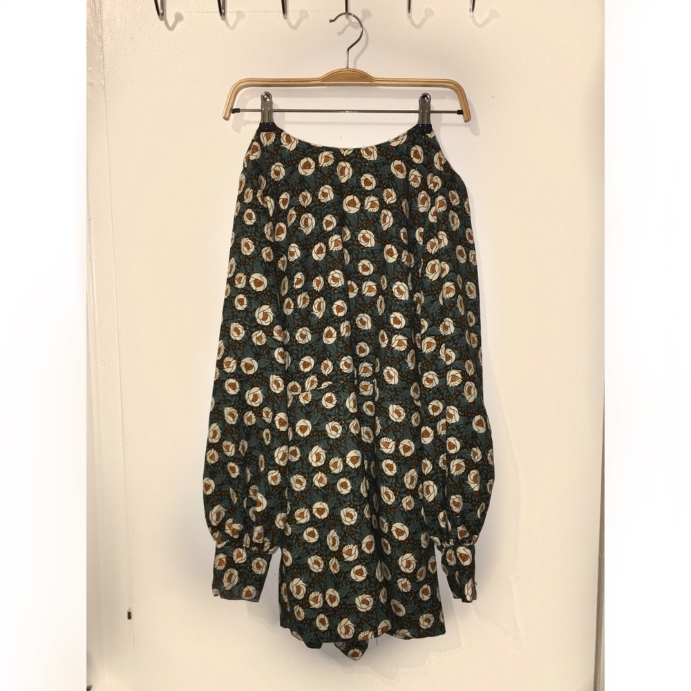 Zara | Hunter Green Floral Romper